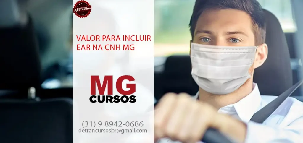 Valor para Incluir EAR na CNH MG